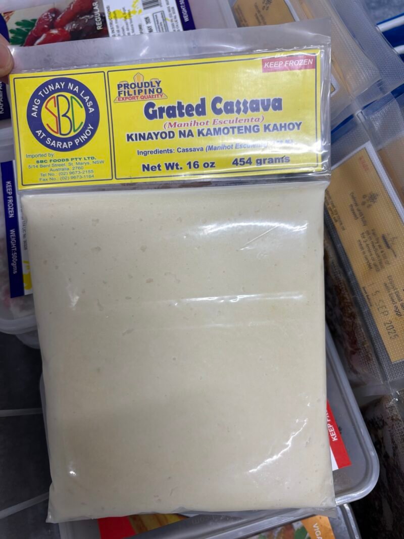 Frozen grated cassava