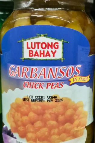 Lutong Bahay Garbanzos / Chick Peas in Syrup 340g
