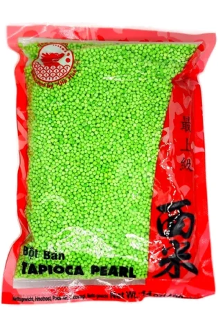 Tapioca Pearls Small Green (Pandan Flavour) 375g