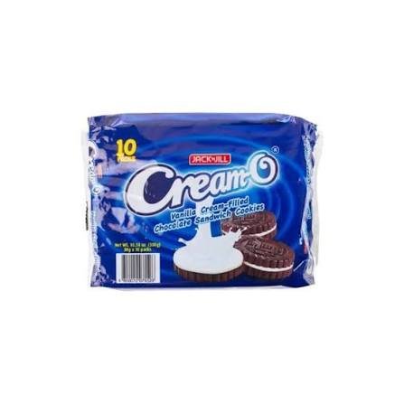 Jack 'n Jill Cream-O - Vanilla Cream-Filled Chocolate Sandwich Cookies 10packs