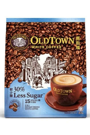 Old Town 3 in 1 Instant White Coffee 30% Less Sugar 15 sticks x 31.6G